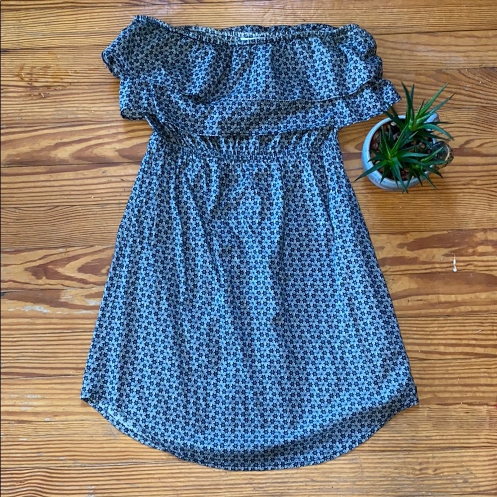 Boho Roxy Strapless Ruffle top Dress